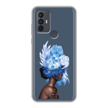Чехлы (ART) Цветы на TCL 30E (VPrint) (Квіти на голові)