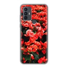 Чохли з квітами для TCL 30E (VPrint) (Квіти червоні)