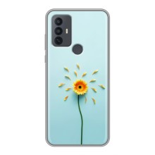 Чохли з квітами для TCL 30E (VPrint) (Жовта квітка)