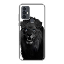 Чохли з картинкою животних TCL 30E (Чорний ЛЕВ)