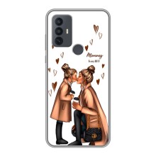 Чохол з друком для TCL 30E - (Мама з дитинкою) (AlphaPrint) (Донька і мама)