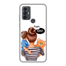 Чохол з друком для TCL 30E - (Мама з дитинкою) (AlphaPrint) (Мама з синочком)