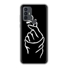 Чохол (Знак сердечка) для TCL 30E – Сердечко на чорному