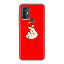 Чохол (Знак сердечка) для TCL 30E – Сердечко на червоному