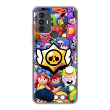 Чехол для TCL 30E Бравл Старс (VPrint) (Лого Brawl Stars)