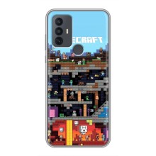 Чохол Майнкрафт на TCL 30E (AlphaPrint) Minecraft (фон Minecraft)