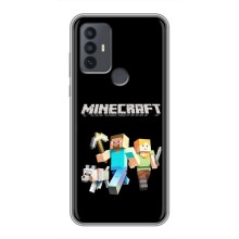Чохол Майнкрафт на TCL 30E (AlphaPrint) Minecraft (герої Minecraft)