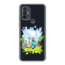 Чохол Майнкрафт на TCL 30E (AlphaPrint) Minecraft (персонажі Minecraft)
