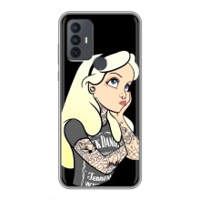 Чохол з друком для TCL 30E - (Мода) (AlphaPrint) (Дівчина в тату)