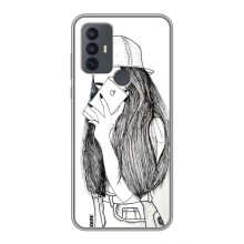Чохол з друком для TCL 30E - (Мода) (AlphaPrint) (Фото дівчини)