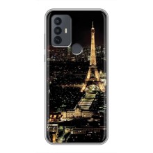 Чохол Ейфелева Вежа TCL 30E - (AlphaPrint) (Нічний Париж)