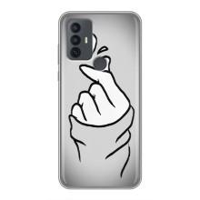 Чохол з принтом для TCL 30E (AlphaPrint - Знак сердечка)