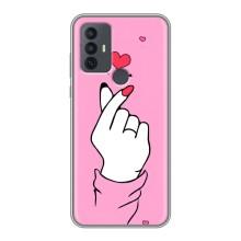 Чохол з принтом для TCL 30E (AlphaPrint - Знак сердечка)