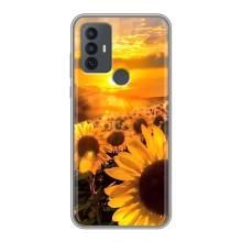 Чохол з Квітами для TCL 30E (поле соняшників)