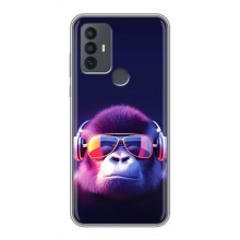 Чохол з Мавпами TCL 30E - (AlphaPrint) (Стильна мавпа)