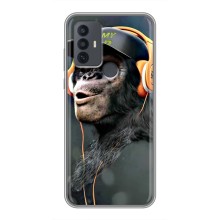 Чохол з Мавпами TCL 30E - (AlphaPrint) (В навушниках)