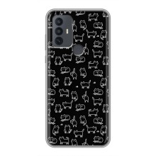 Чохол з принтом для TCL 30E (AlphaPrint) Модні коти (Маленькі котики)