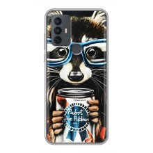 Чохол з принтом для 30Е - (Прикольні) (AlphaPrint) (Єнот з банкою)