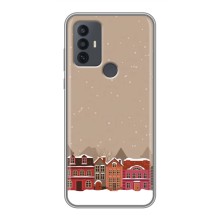 Новорічні, Святкові Чохли для TCL 30E - 2024 год (Зимове місто)