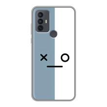 Силиконовые Чехлы (смешные стикеры) для TCL 30E – Серо-белый