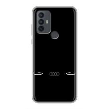 Силиконовый бампер с картинкой машины на TCL 30E (Силует Audi)