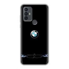 Силиконовый бампер с картинкой машины на TCL 30E (Черный BMW)