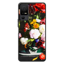 Бренднові Чохли для TCL 40 NxtPaper 5G - (PREMIUMPrint) (Nike цветы)