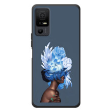 Чехлы (ART) Цветы на TCL 40 NxtPaper 5G (VPrint) (Цветы на голове)