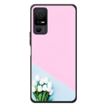 Чохли з картинкою (Тюльпани) на TCL 40 NxtPaper 5G – Білі тюльпани