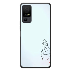 Чехлы (Знак сердечка) на TCL 40 NxtPaper 5G – Сердце на голубом