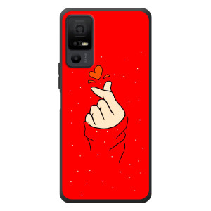 Чехлы (Знак сердечка) на TCL 40 NxtPaper 5G – Сердце на красном