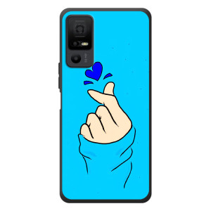 Чехлы (Знак сердечка) на TCL 40 NxtPaper 5G – Сердце на синем