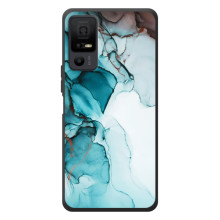 Чехол для <td>ТКЛ 40 Некст페이пер 5G </td> - с принтом (Дизайнерские) (AlphaPrint) – Бирюзовый мрамор