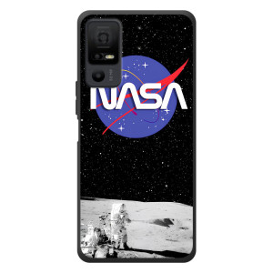 Силіконовый бампер з принтом "Наса" на TCL 40 NxtPaper 5G – Nasa на місяці