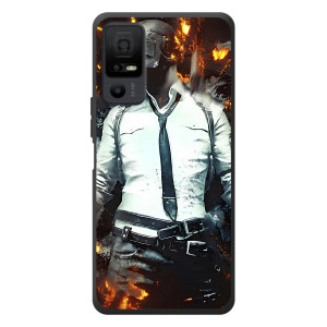 Силиконовый чехол с картинкой "Герой Pubg" на TCL 40 NxtPaper 5G (Man Пубг)