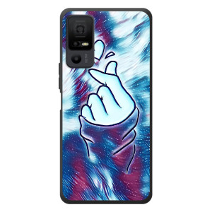 Чохол з принтом для TCL 40 NxtPaper 5G (AlphaPrint - Знак сердечка)
