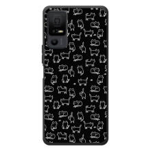 Чохол з принтом для TCL 40 NxtPaper 5G (AlphaPrint) Модні коти (Маленькі котики)