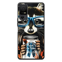 Чехол с принтом для <td>ТКЛ 40 Некст페이пер 5G </td> - (Прикольные) (AlphaPrint) (Енот с банкой)