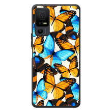 Чехол с принтом для <td>ТКЛ 40 Некст페이пер 5G </td> - (Прикольные) (AlphaPrint) (Яркие бабочки)