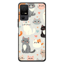 Чохол з малюнком кіт на TCL 40 NxtPaper 5G (Колаж котів)