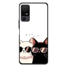 Чохол з малюнком кіт на TCL 40 NxtPaper 5G (Коти в окулярах)