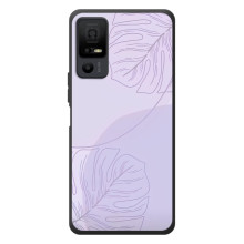 Чохол квітковий дизайн для TCL 40 NxtPaper 5G (Монстера фіолетова)