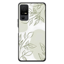 Чохол квітковий дизайн для TCL 40 NxtPaper 5G (Зелений дизайн)
