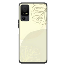Чохол квітковий дизайн для TCL 40 NxtPaper 5G (Зелений фон)