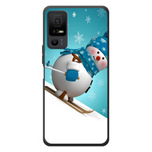 Новорічні Чохли для ТЕСЛ 40 НxtPaper 5G (VPrint) (Сніговик на лижах)