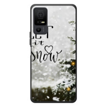 Новорічні, Святкові Чохли для TCL 40 NxtPaper 5G - 2024 год (Let it snow)
