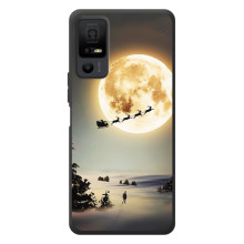 Новорічні, Святкові Чохли для TCL 40 NxtPaper 5G - 2024 год (Санта на місяці)