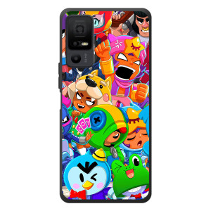 Силиконовый Чехол на TCL 40 NxtPaper 5G с картинкой Brawl Stars (Brawl-Stars)