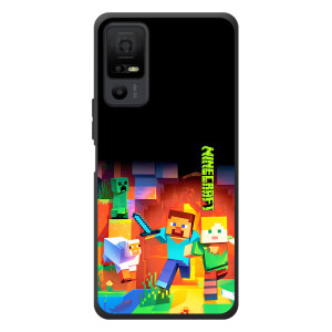 Чехлы для TCL 40 NxtPaper 5G (Персонажи Майн Крафт) (Герой Майнкрафт)