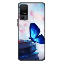 Силіконовий бампер з картинкою звірів для TCL 40 NxtPaper 5G (Метелик синій)
